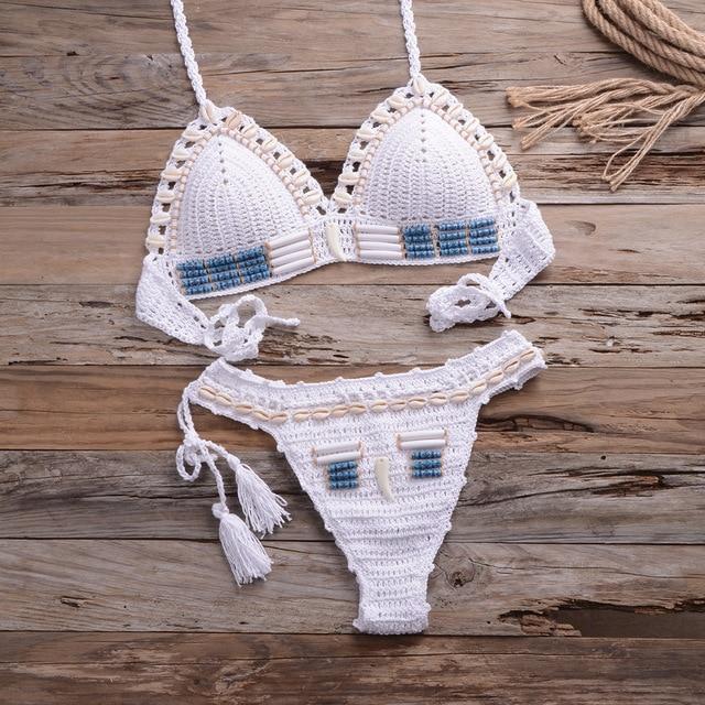 Sexy Shell Beaded Bikinis Set