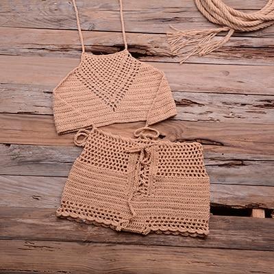 Women Hot Sexy Handmade Crochet Bikini Set