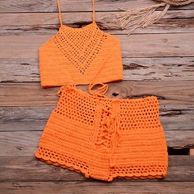 Women Hot Sexy Handmade Crochet Bikini Set