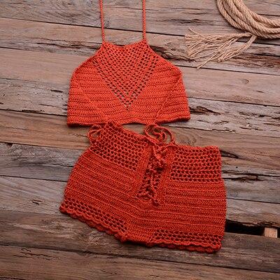 Women Hot Sexy Handmade Crochet Bikini Set