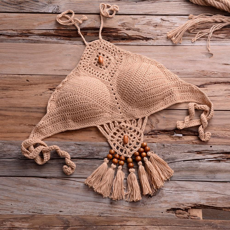 Sexy Halter Tie Knitting Bikini