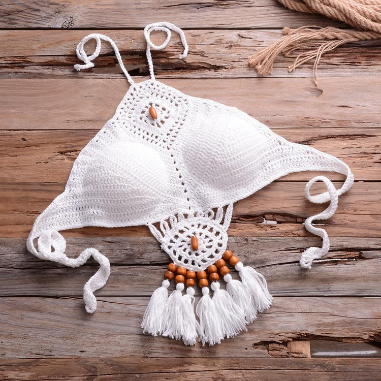 Sexy Halter Tie Knitting Bikini