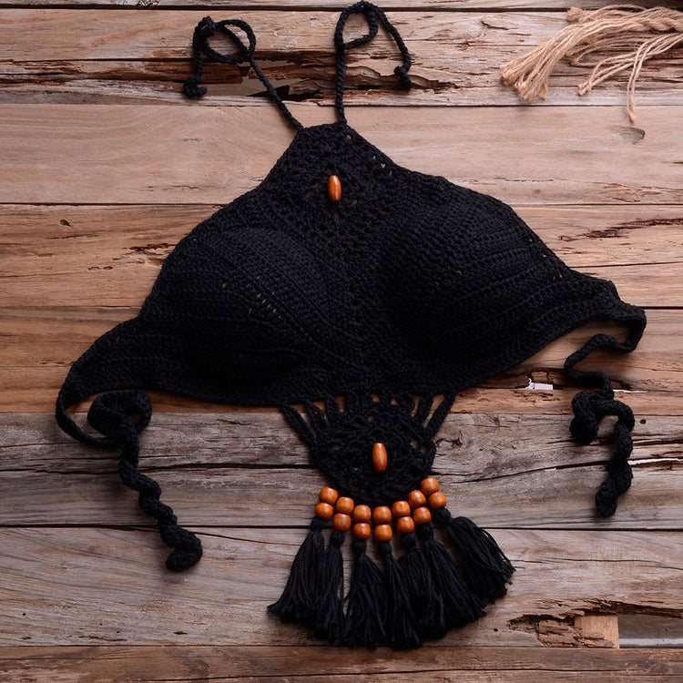 Sexy Halter Tie Knitting Bikini