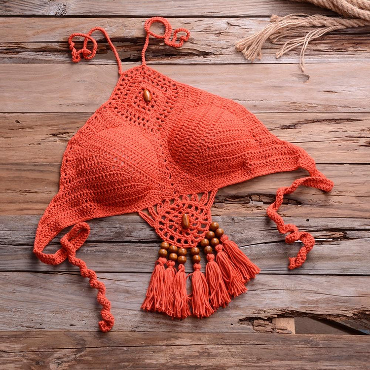 Sexy Halter Tie Knitting Bikini